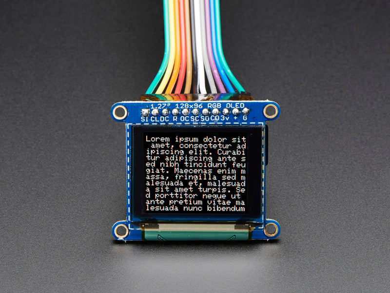 OLED Breakout Board - 16-bit Color 1.27\" w/microSD holder