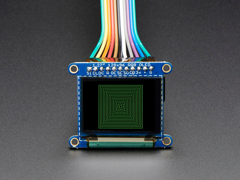 OLED Breakout Board - 16-bit Color 1.27\" w/microSD holder