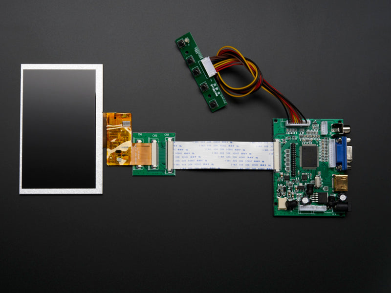 HDMI 4 Pi 5\" Display not Touchscreen 800x480 - HDMI/VGA/NTSC/PAL