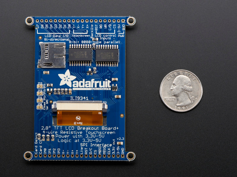 2.8\" TFT LCD with Touchscreen Breakout Board w/MicroSD Socket