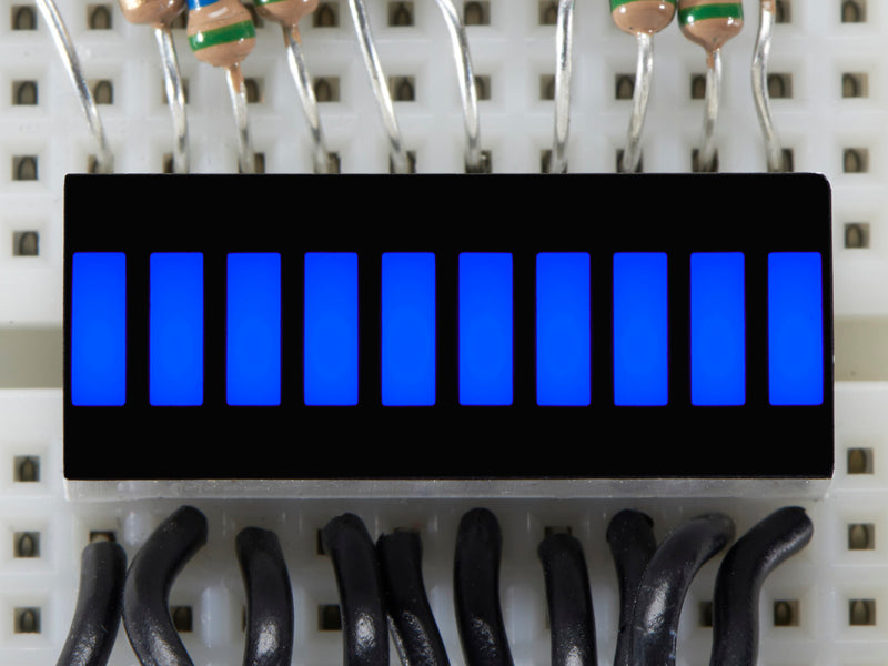 10 Segment Light Bar Graph LED Display - Blue