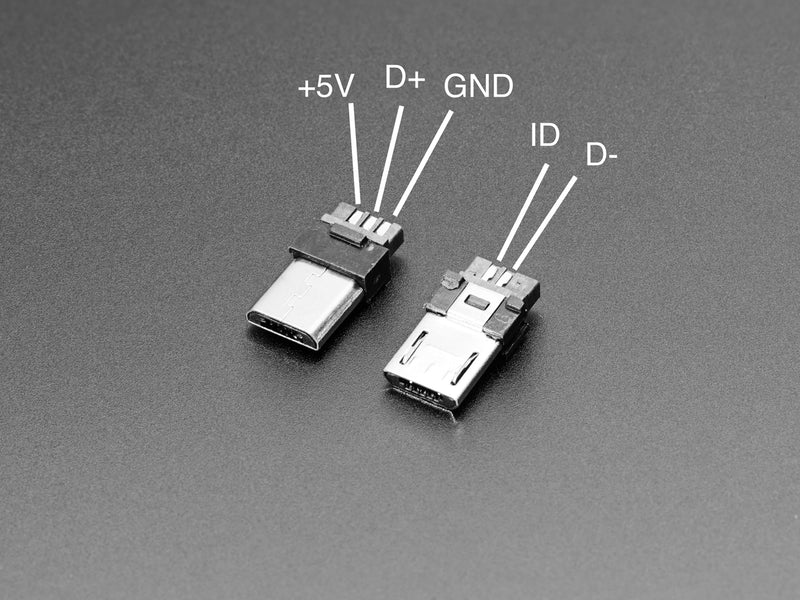 USB DIY Slim Connector Shell - MicroB Plug