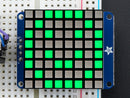 Small 1.2\" 8x8 Bright Square Pure Green LED Matrix + Backpack