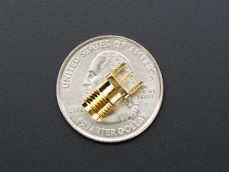 Edge-Launch SMA Connector for 0.8mm / 0.031\" Slim PCBs