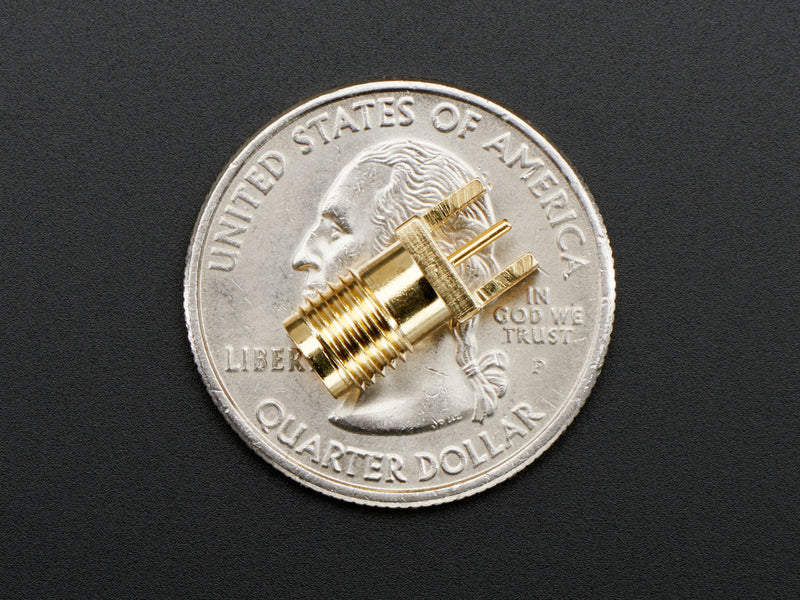 Edge-Launch SMA Connector for 1.6mm / 0.062\" Thick PCBs