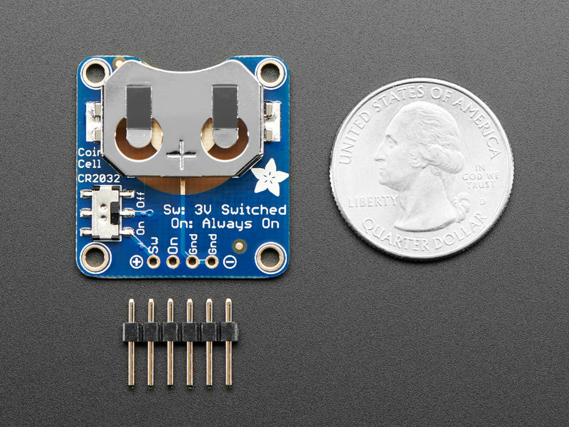 20mm Coin Cell Breakout w/On-Off Switch (CR2032)