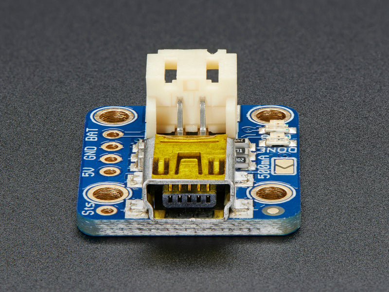 Adafruit Mini Lipo w/Mini-B USB Jack - USB LiIon/LiPoly charger