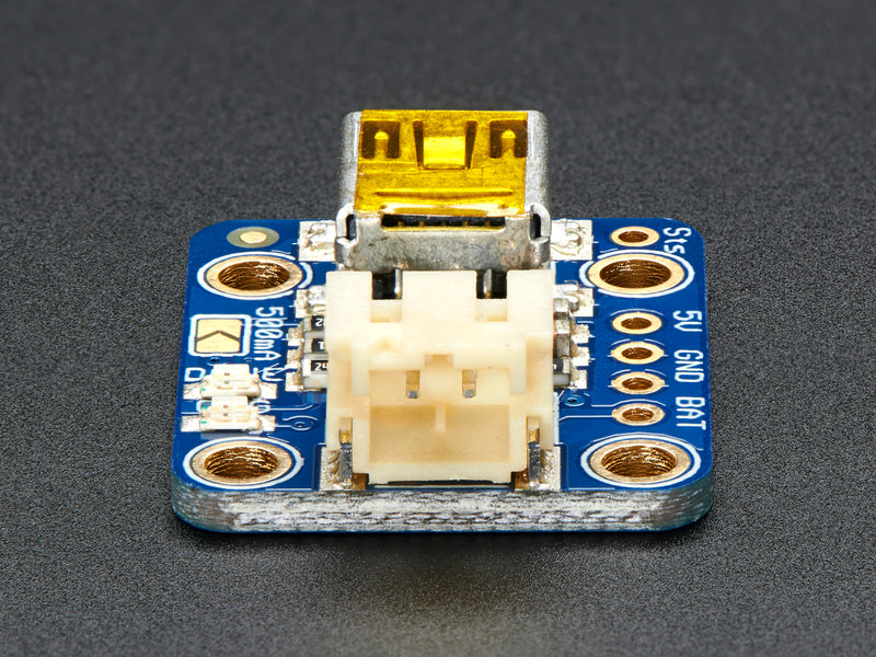 Adafruit Mini Lipo w/Mini-B USB Jack - USB LiIon/LiPoly charger