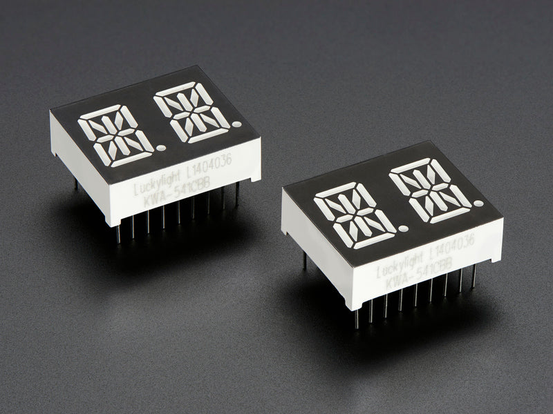 Dual Alphanumeric Display - Blue 0.54\" Digit Height - Pack of 2