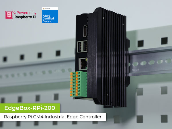 EdgeBox RPI 200 - Industrial Edge Controller 2GB RAM, 8GB eMMC, UPS, WiFi