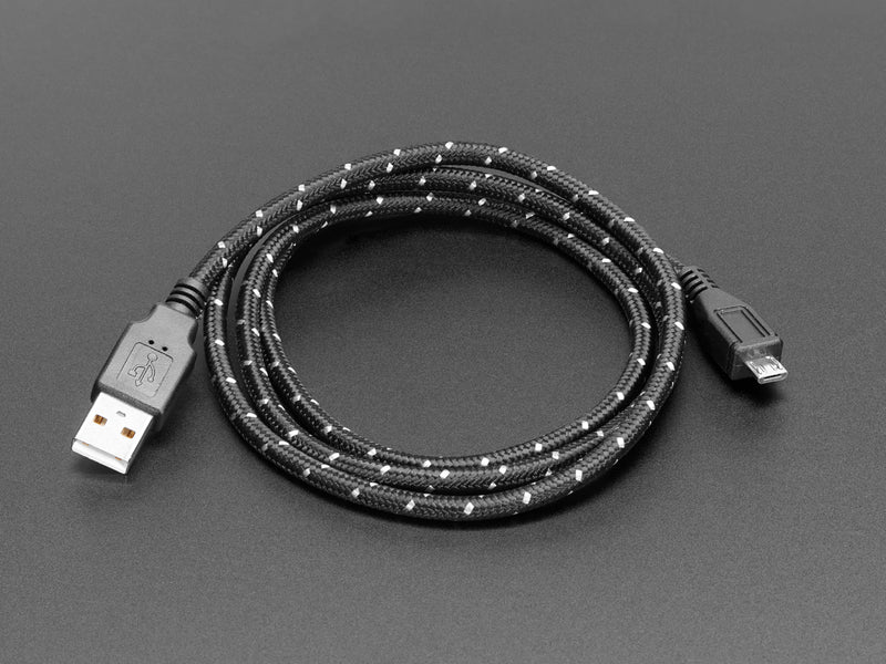 USB Patterned Fabric Cable - A/MicroB
