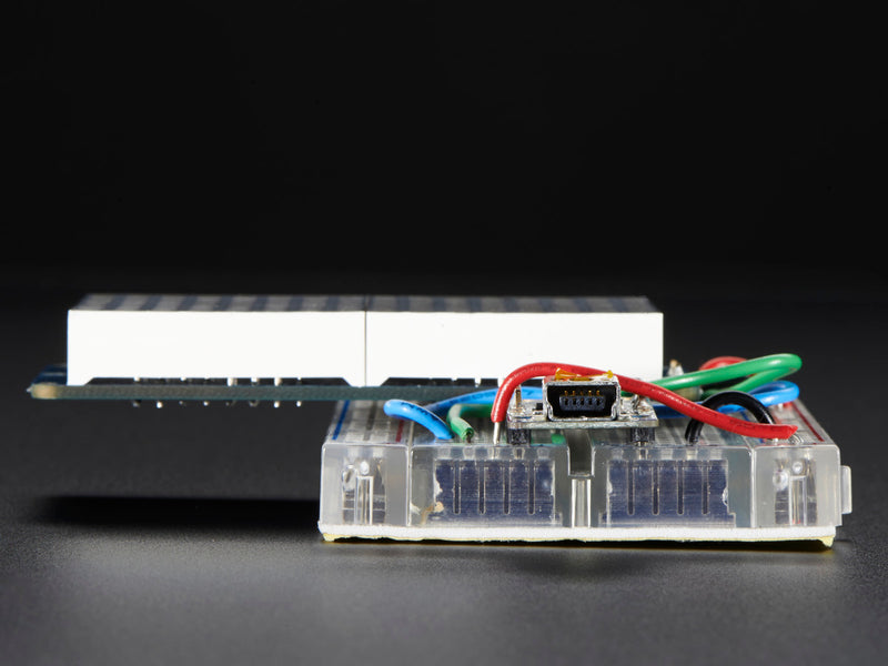 16x8 1.2\" LED Matrix + Backpack - Ultra Bright Round Blue LEDs
