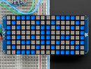 16x8 1.2\" LED Matrix + Backpack - Ultra Bright Square Blue LEDs