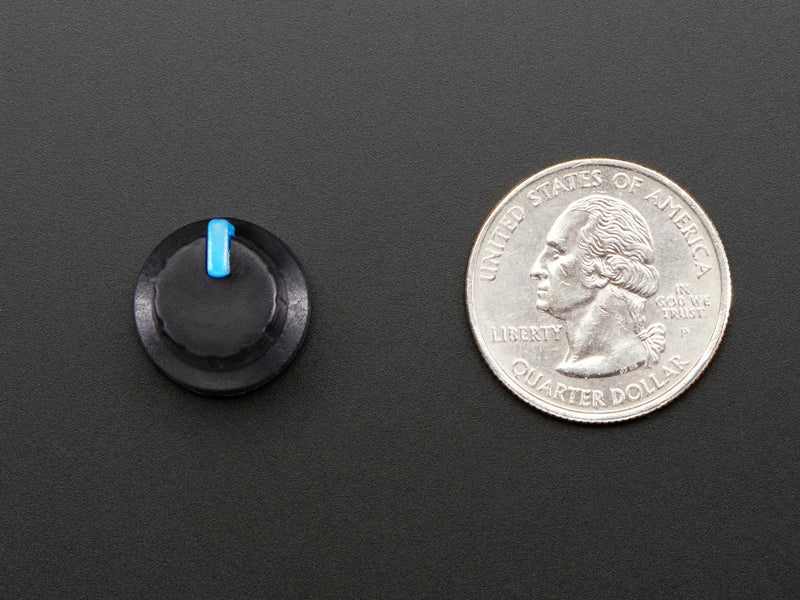 Potentiometer Knob - Soft Touch T18 - Blue