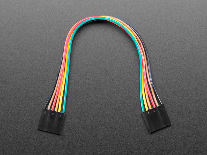 6-conductor 0.1\" socket-socket cable
