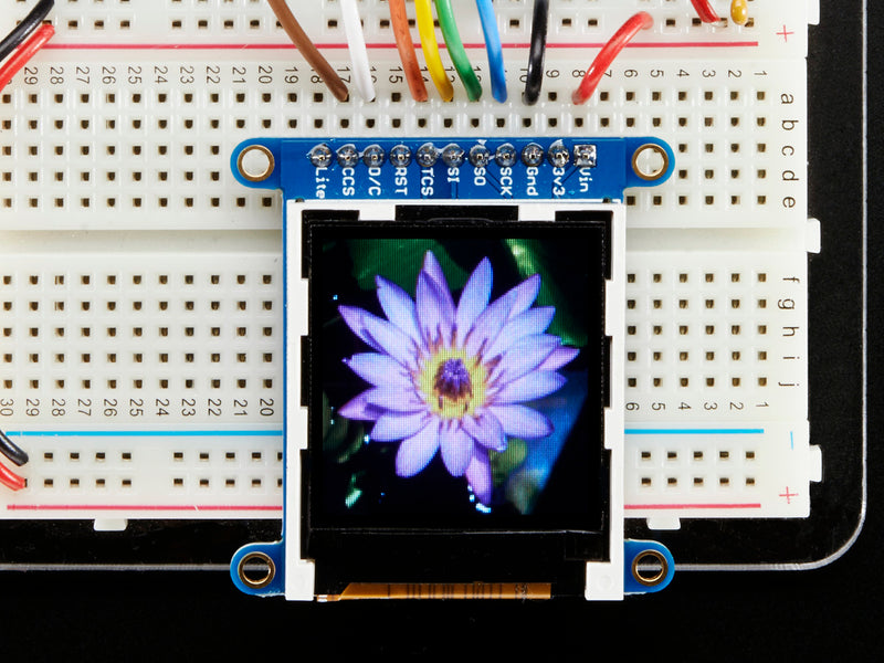 Adafruit 1.44\" Color TFT LCD Display with MicroSD Card breakout