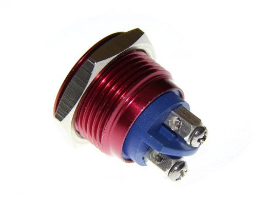 16mm Anti-vandal Metal Push Button - Crimson Red - Buy - Pakronics®- STEM Educational kit supplier Australia- coding - robotics