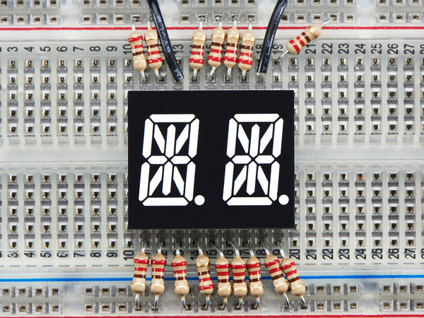 Dual Alphanumeric Display - White 0.54\" Digit Height - Pack of 2