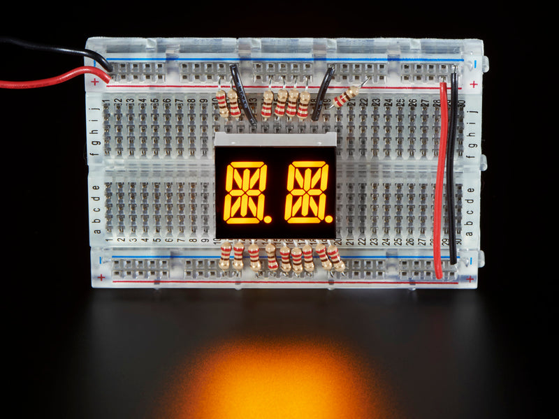 Dual Alphanumeric Display -Yellow 0.54\" Digit Height - Pack of 2