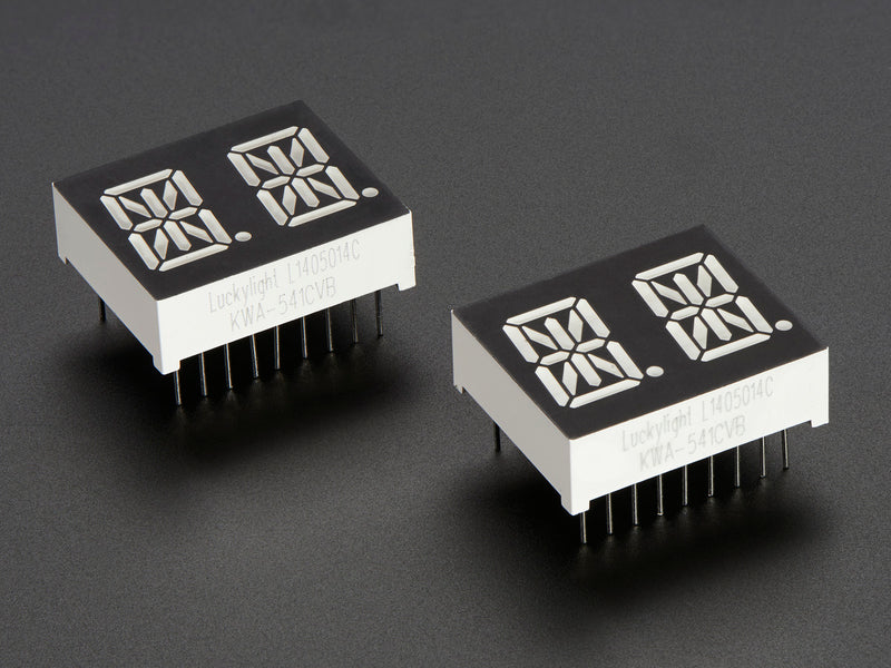 Dual Alphanumeric Display - Green 0.54\" Digit Height - Pack of 2