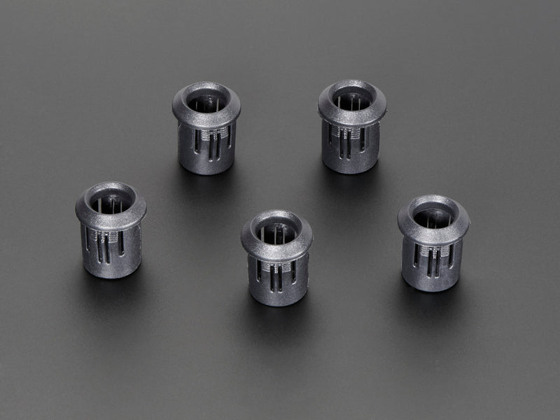 8mm Plastic Bevel LED Holder - Pack of 5