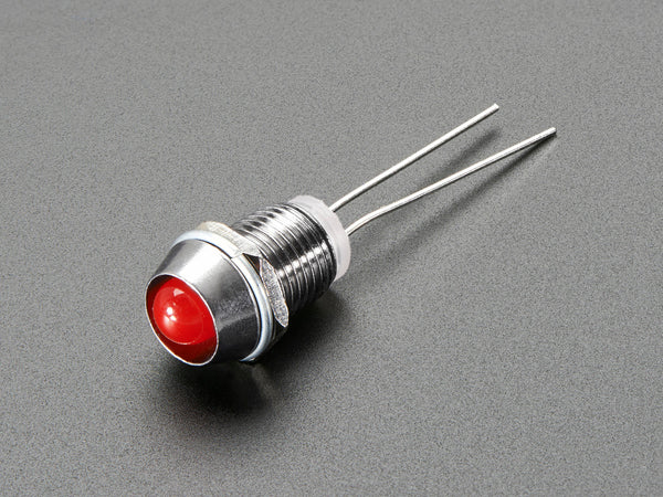 5mm Chromed Metal Narrow Bevel LED Holder - Pack of 5