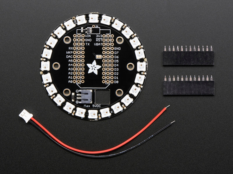 Adafruit Particle/Spark NeoPixel Ring Kit - 24 NeoPixels