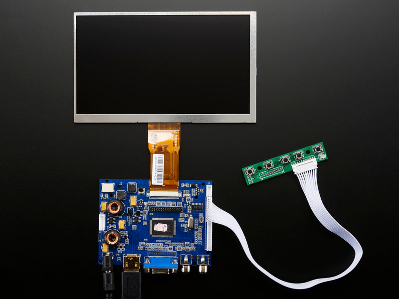 HDMI 4 Pi: 7\" Display & Audio 1024x600 - HDMI/VGA/NTSC/PAL