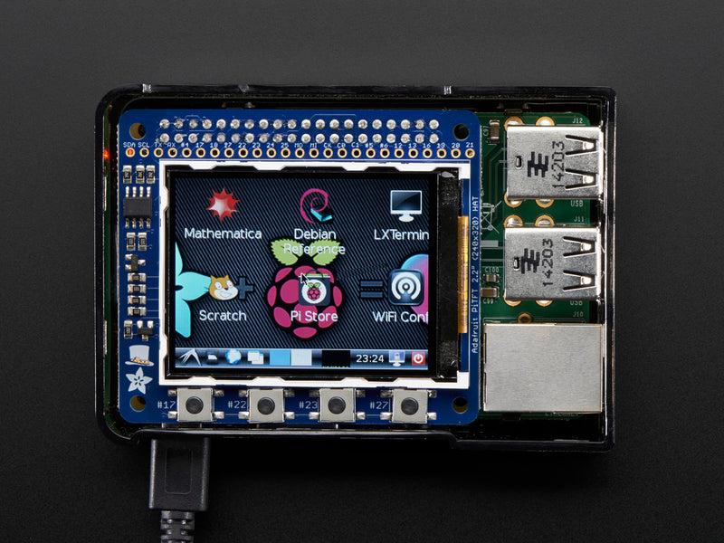 Adafruit PiTFT 2.2\" HAT Mini Kit - 320x240 2.2\" TFT - No Touch