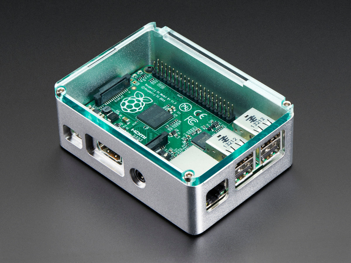 Buy Anidees Silver Case w/ Crystal Top for Raspberry Pi B+/Pi 2/Pi 3 ...