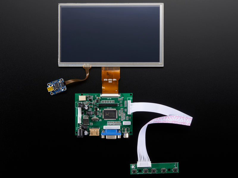 HDMI 4 Pi: 7\" Display w/Touchscreen 1024x600- HDMI/VGA/NTSC/PAL