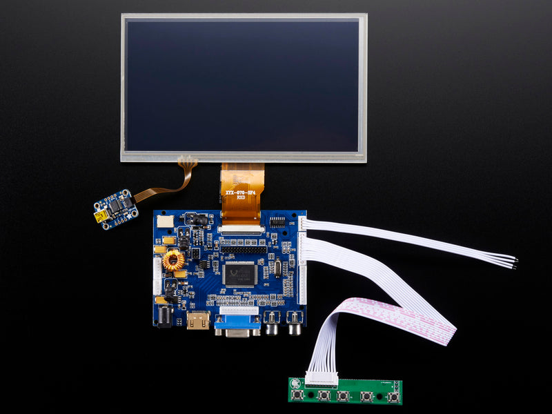 HDMI 4 Pi: 7\" Display & Audio 1024x600 w/Touchscreen