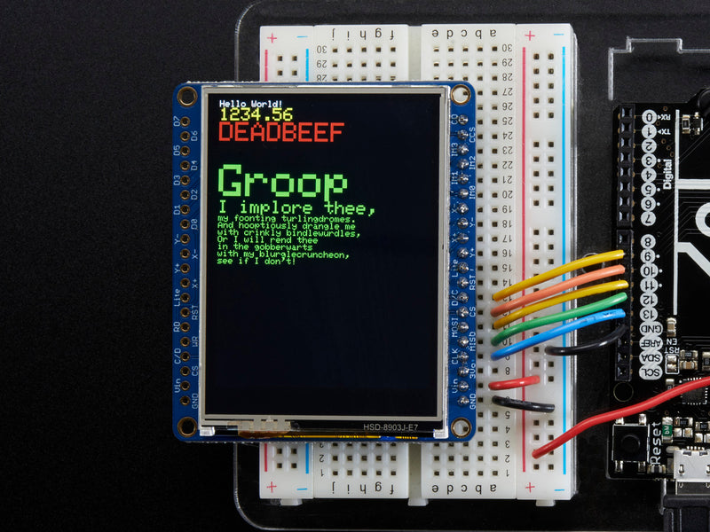 Adafruit 2.4\" TFT LCD with Touchscreen Breakout w/MicroSD Socket