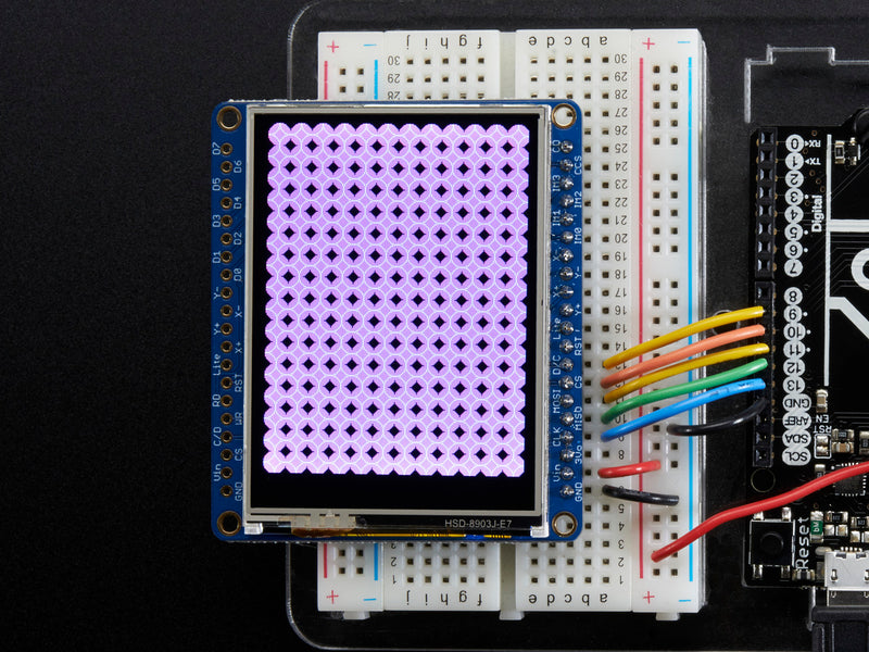 Adafruit 2.4\" TFT LCD with Touchscreen Breakout w/MicroSD Socket