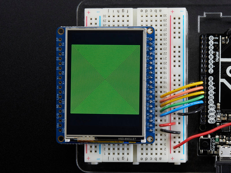 Adafruit 2.4\" TFT LCD with Touchscreen Breakout w/MicroSD Socket