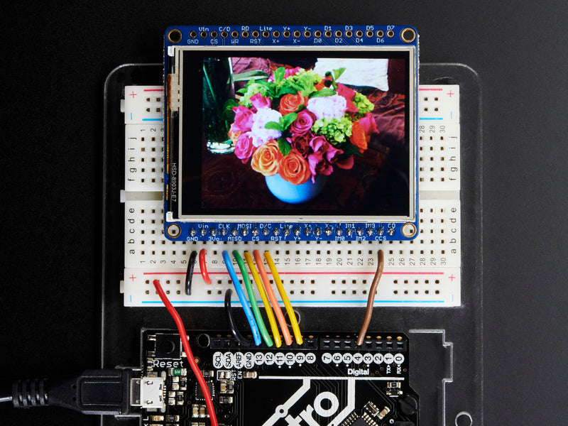 Adafruit 2.4\" TFT LCD with Touchscreen Breakout w/MicroSD Socket