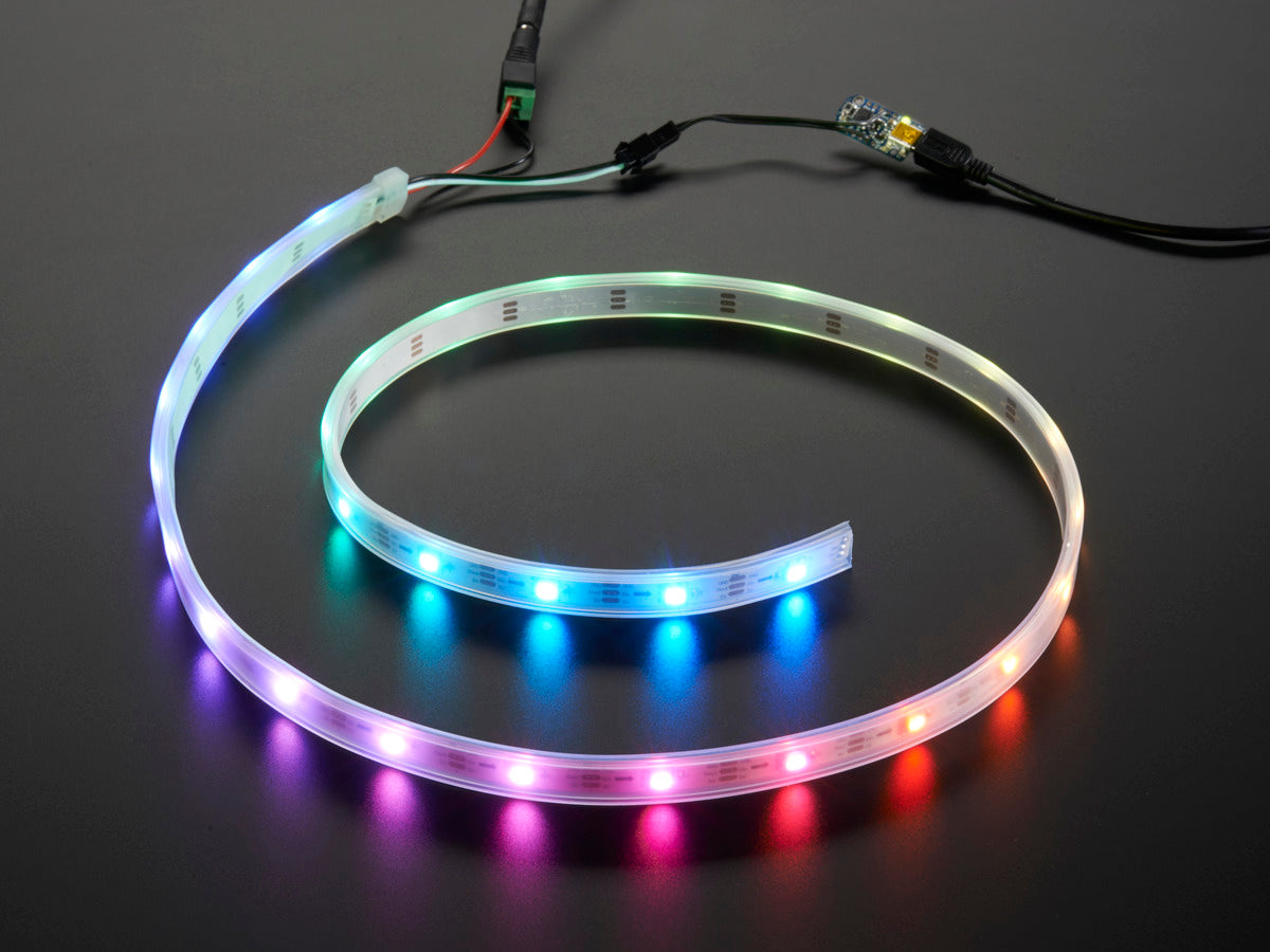 Buy Adafruit NeoPixel LED Strip Starter Pack - 30 LED meter - White ...
