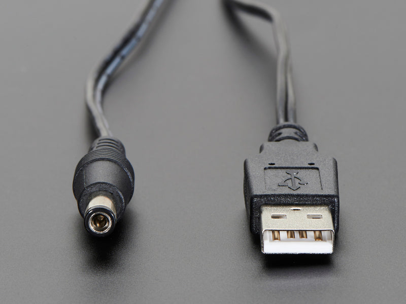 USB to 2.1mm Male Barrel Jack Cable