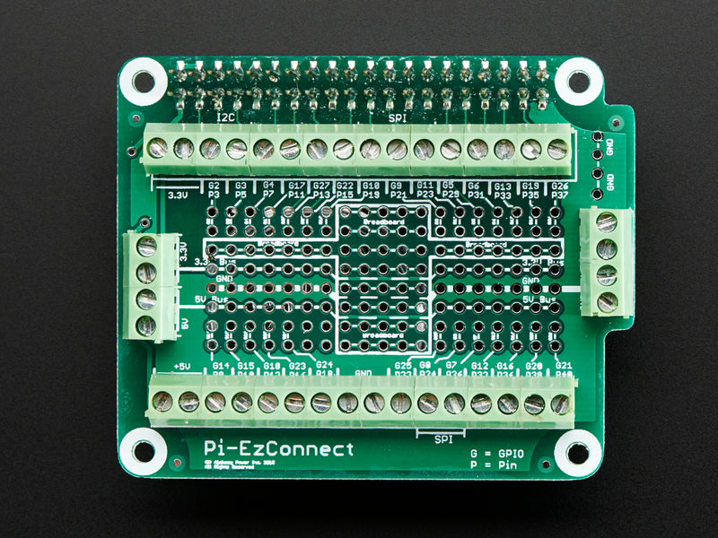 Pi-EzConnect Terminal Block Breakout HAT