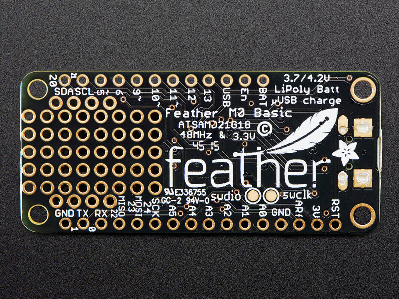 Adafruit Feather M0 Basic Proto - ATSAMD21 Cortex M0