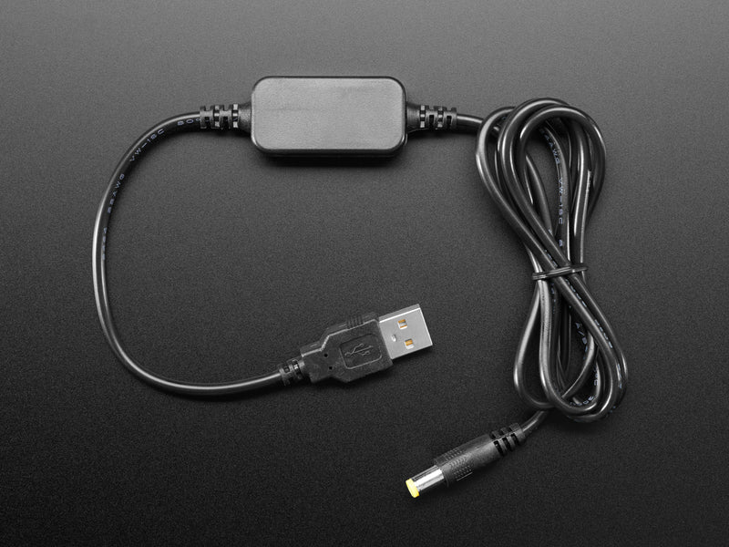 USB to 5.5mm / 2.1mm or 2.5mm DC Booster Cable - 12V Output
