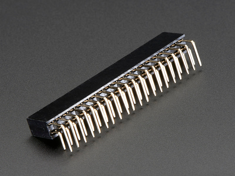 0.1\" 2x20-pin Strip Right Angle Female Header