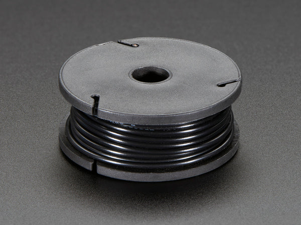 Solid-Core Wire Spool - 25ft - 22AWG - Black