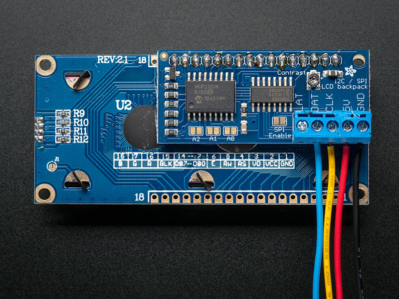 i2c / SPI character LCD backpack