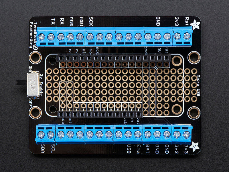 Assembled Terminal Block Breakout FeatherWing for all Feathers