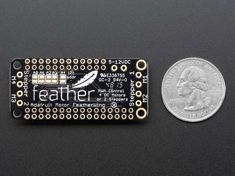 DC Motor + Stepper FeatherWing Add-on For All Feather Boards