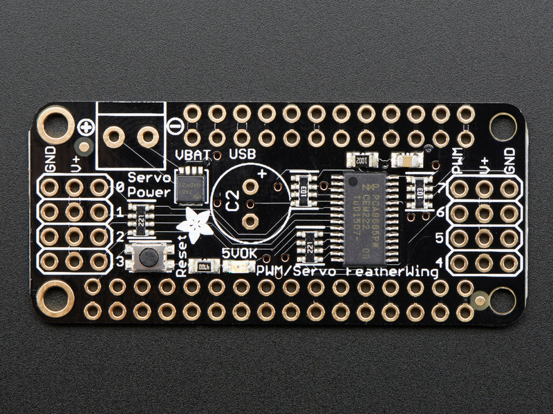 8-Channel PWM or Servo FeatherWing Add-on For All Feather Boards