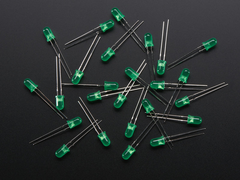 Diffused Green 5mm LED (25 pack)
