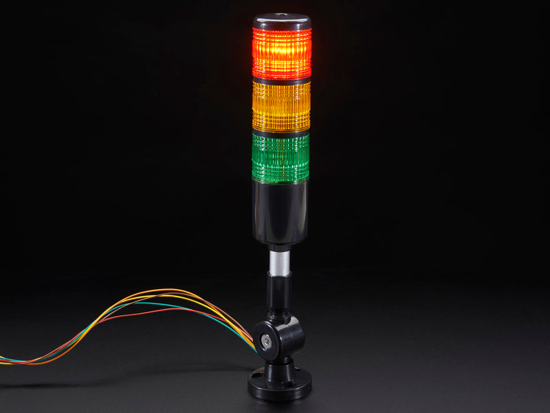 Tower Light - Red Yellow Green Alert Light with Buzzer - 12VDC