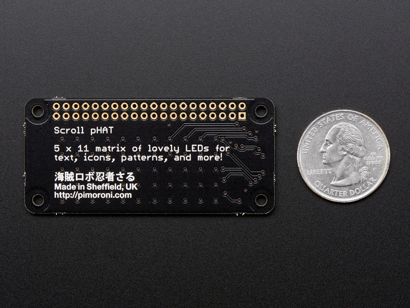 Pimoroni Scroll pHAT - 11x5 LED Matrix for Raspberry Pi Zero
